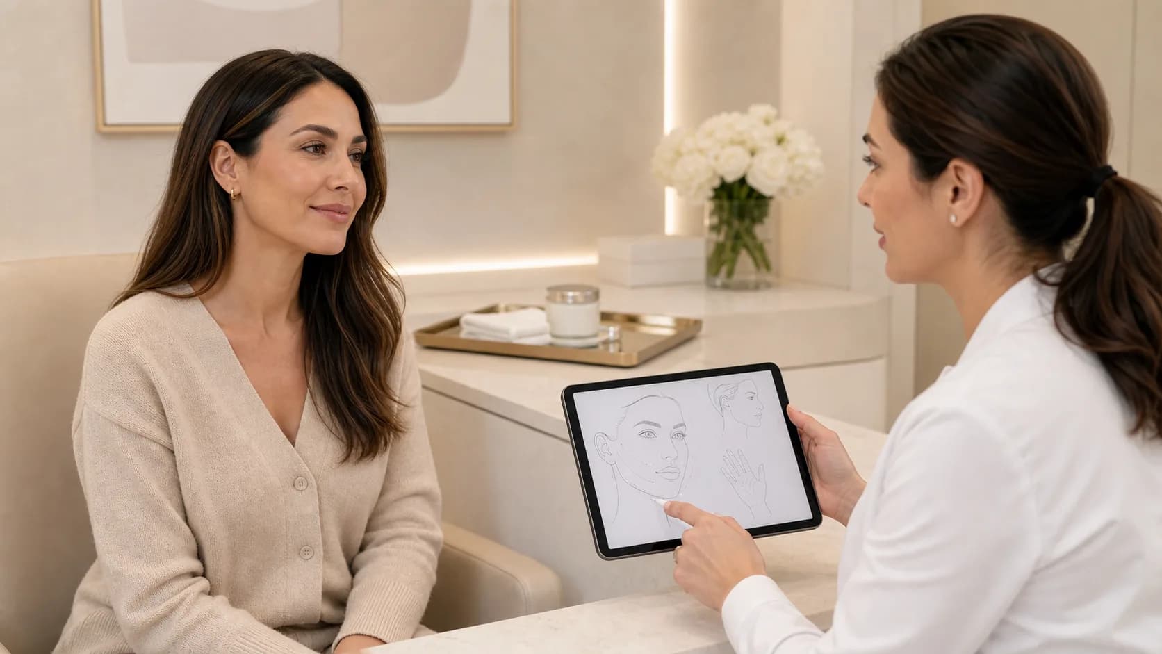 Fat-transfer consultation with facial volume and hand rejuvenation planning