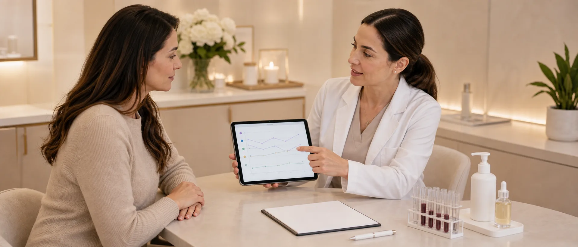 Bioidentical hormone therapy consultation with lab review and monitoring planning